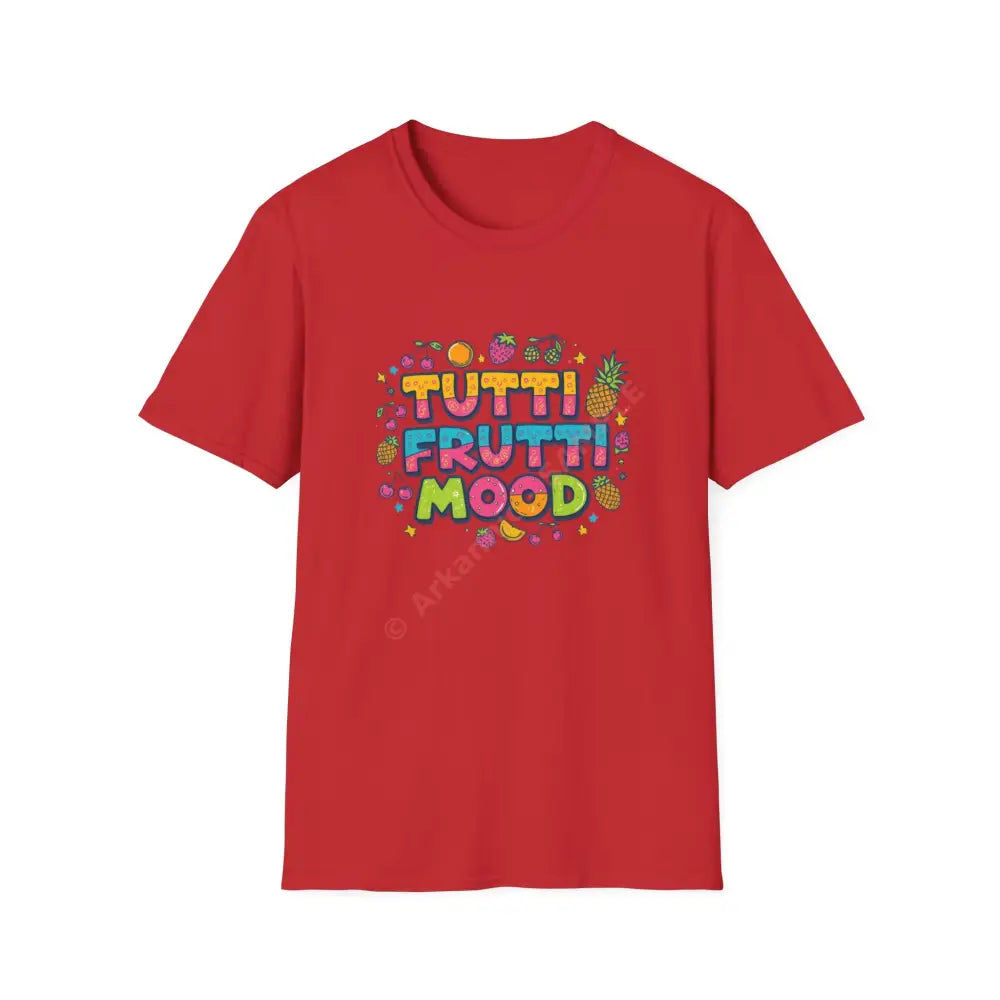 Funky fruit mix T-shirt with psychedelic retro font Positive Vibes Tee Casual Wear Gift for Friends Summer Style