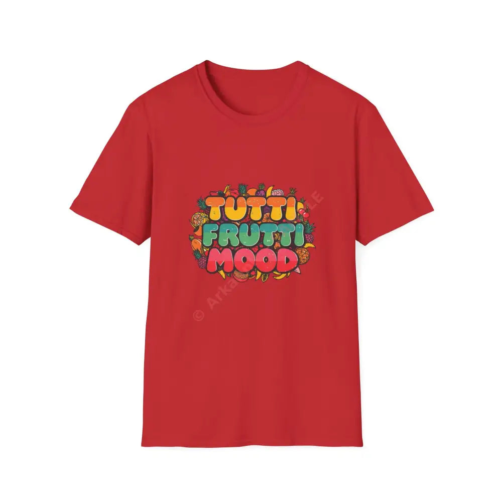 Funky fruit mix T-shirt with psychedelic retro font Positive Vibes Tee Casual Wear Gift for Friends Summer Style