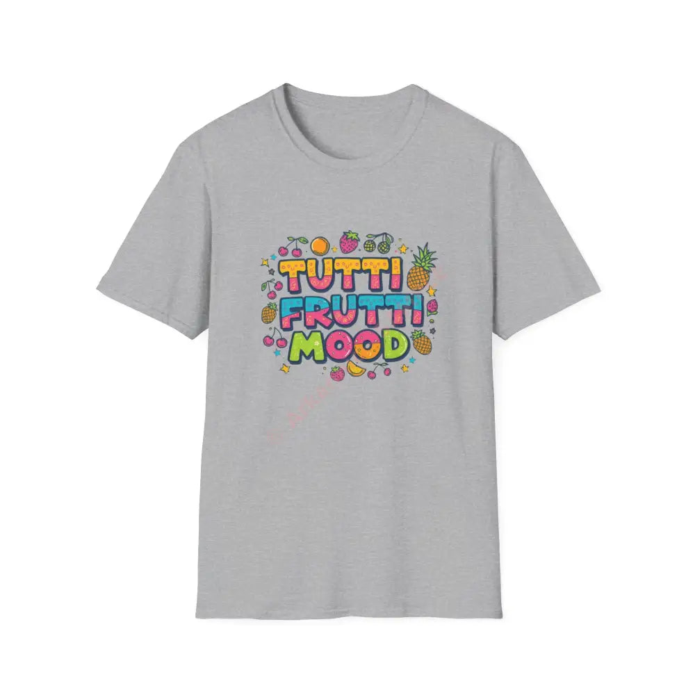 Funky fruit mix T-shirt with psychedelic retro font Positive Vibes Tee Casual Wear Gift for Friends Summer Style