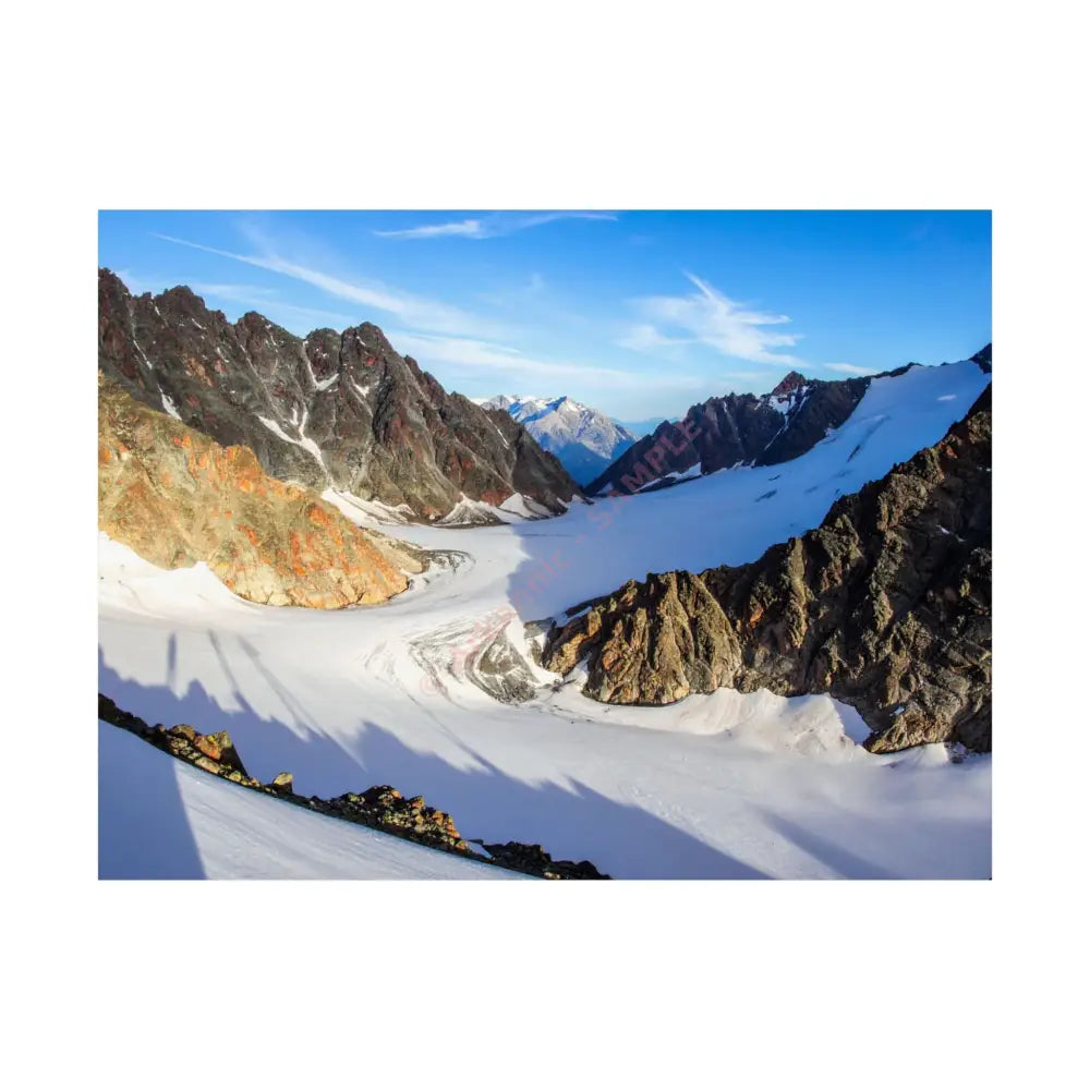Glacial Majesty: Alpine Wilderness Landscape High-Altitude Geological Panorama Poster 24″ x 18″ Poster