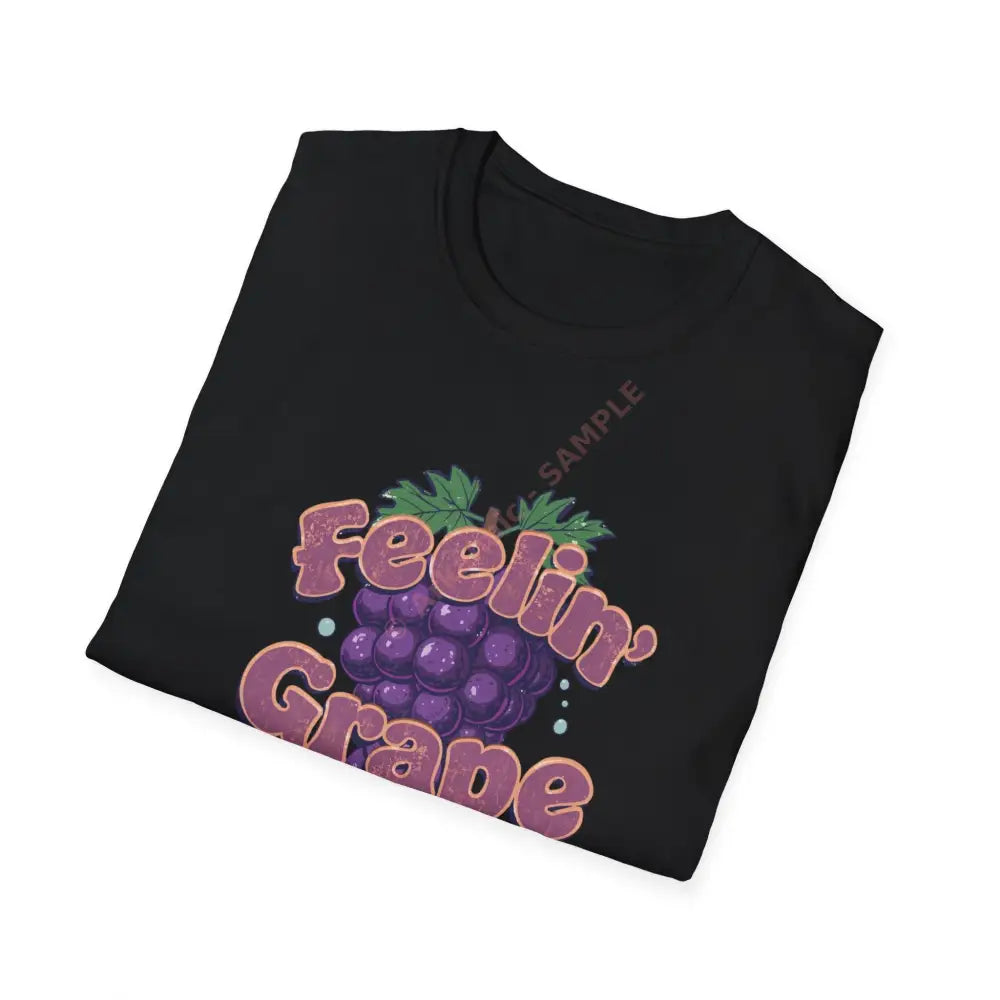Grape T-shirt with bubbly groovy retro font Positive Vibes Tee Casual Wear Gift for Friends Summer Style Motivational
