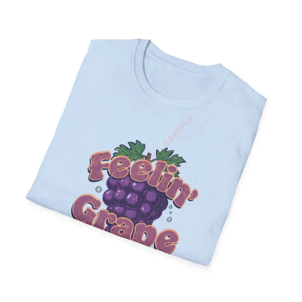 Grape T-shirt with bubbly groovy retro font Positive Vibes Tee Casual Wear Gift for Friends Summer Style Motivational