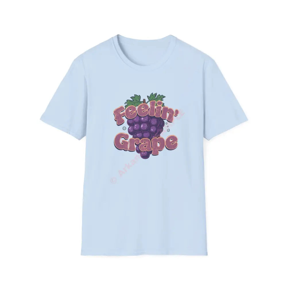 Grape T-shirt with bubbly groovy retro font Positive Vibes Tee Casual Wear Gift for Friends Summer Style Motivational