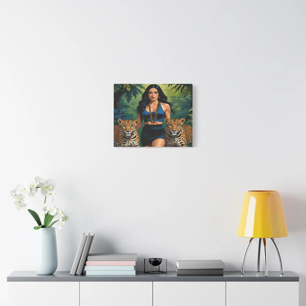 Guardians of the Jungle: Feline Harmony Graphic Novel Wildlife PortraitCanvas Canvas