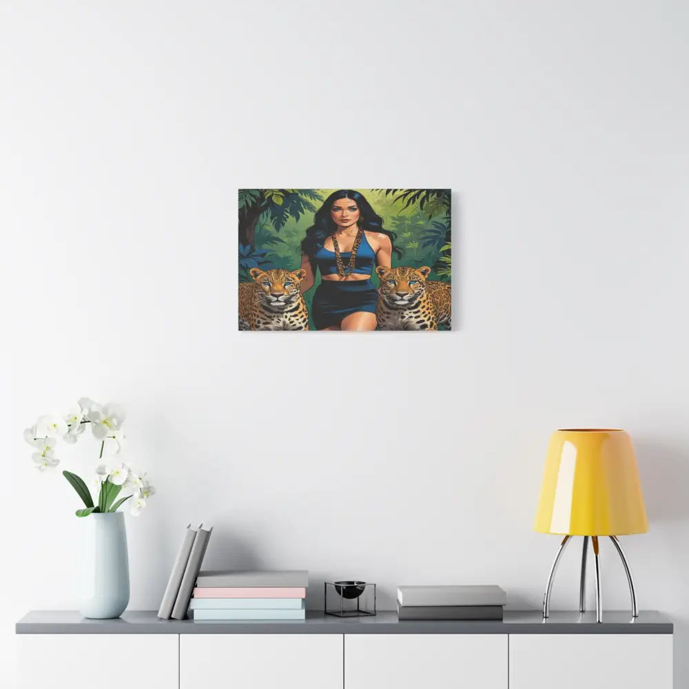 Guardians of the Jungle: Feline Harmony Graphic Novel Wildlife PortraitCanvas Canvas