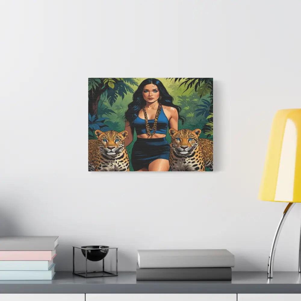 Guardians of the Jungle: Feline Harmony Graphic Novel Wildlife PortraitCanvas Canvas