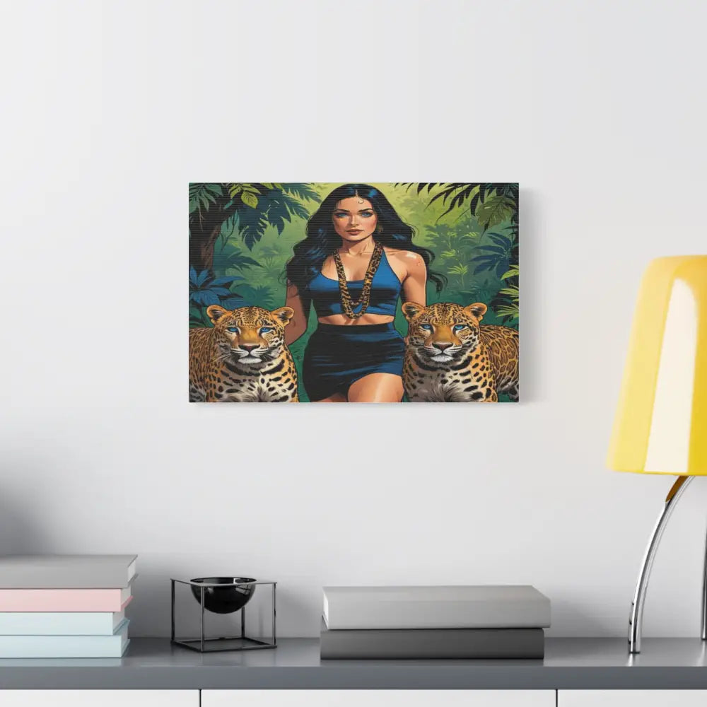 Guardians of the Jungle: Feline Harmony Graphic Novel Wildlife PortraitCanvas Canvas