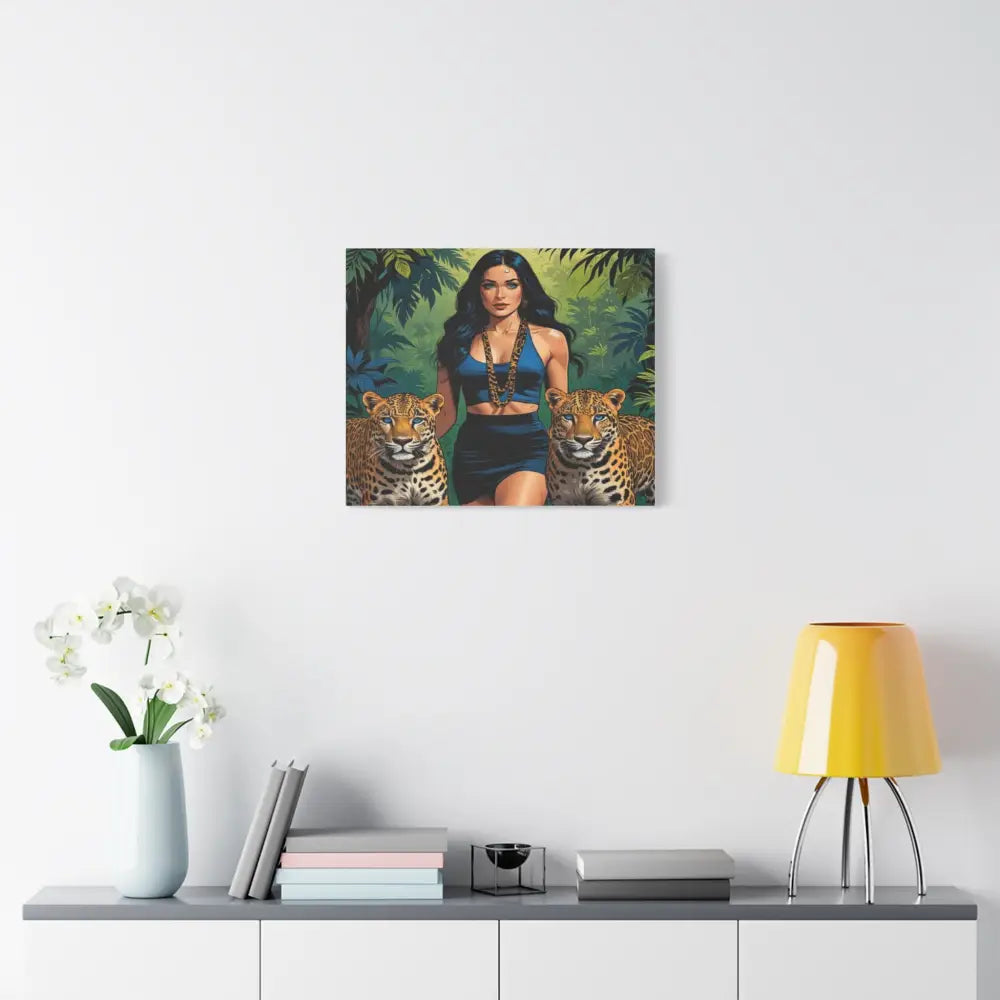 Guardians of the Jungle: Feline Harmony Graphic Novel Wildlife PortraitCanvas Canvas