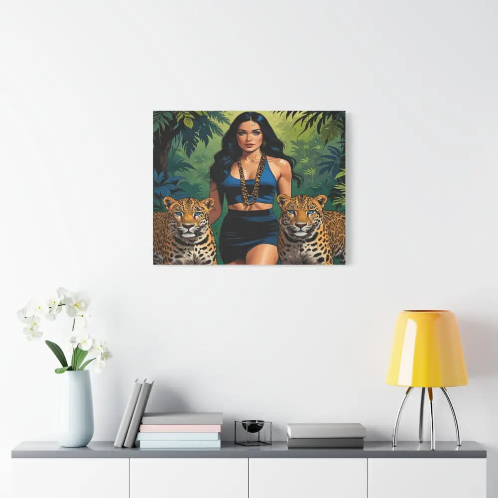 Guardians of the Jungle: Feline Harmony Graphic Novel Wildlife PortraitCanvas Canvas