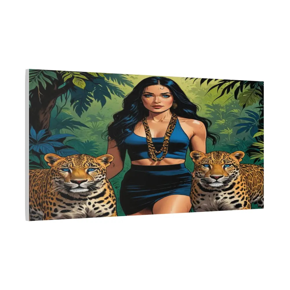 Guardians of the Jungle: Feline Harmony Graphic Novel Wildlife PortraitCanvas Canvas
