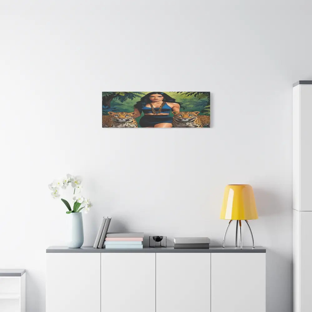 Guardians of the Jungle: Feline Harmony Graphic Novel Wildlife PortraitCanvas Canvas