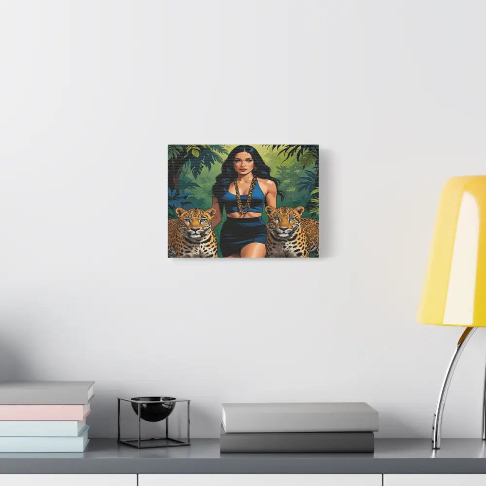 Guardians of the Jungle: Feline Harmony Graphic Novel Wildlife PortraitCanvas Canvas
