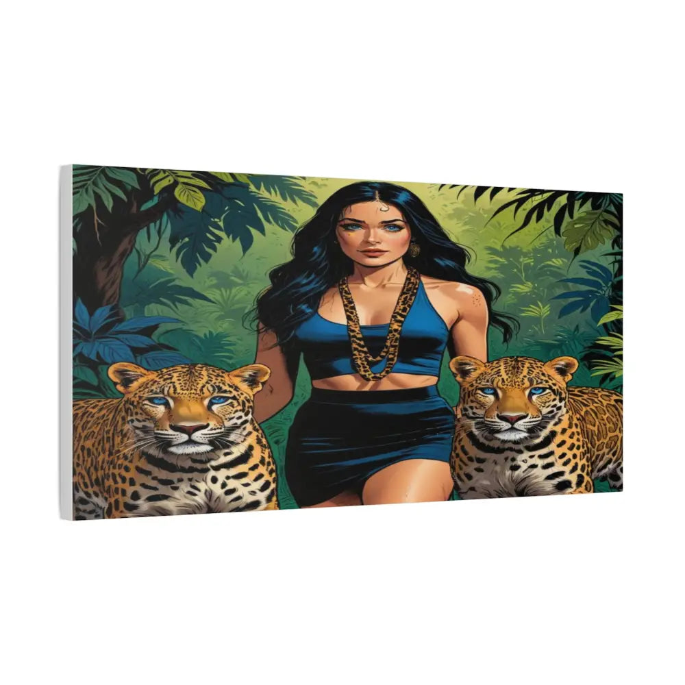 Guardians of the Jungle: Feline Harmony Graphic Novel Wildlife PortraitCanvas Canvas