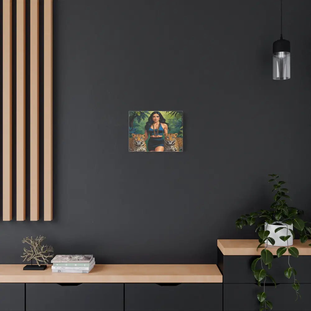 Guardians of the Jungle: Feline Harmony Graphic Novel Wildlife PortraitCanvas Canvas