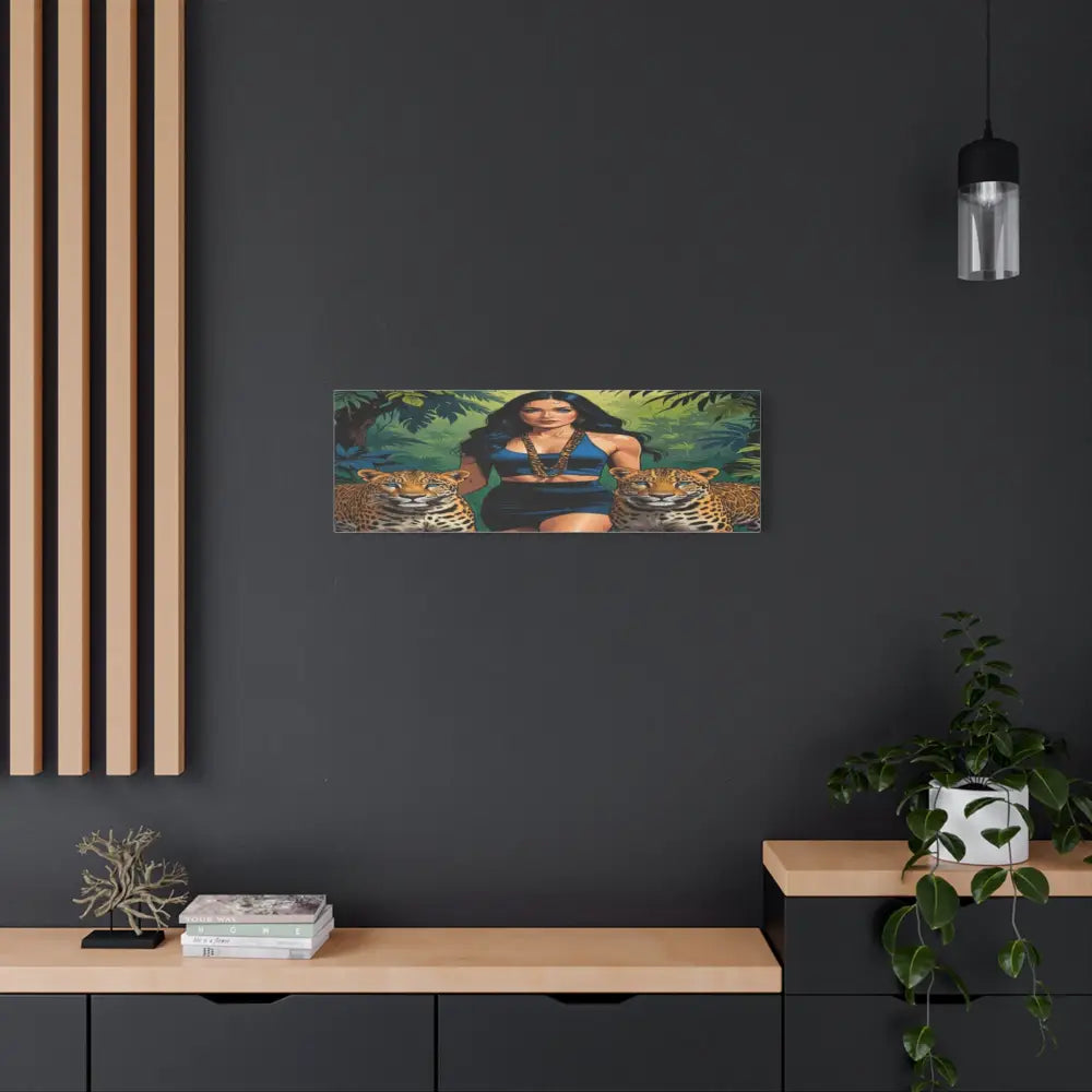 Guardians of the Jungle: Feline Harmony Graphic Novel Wildlife PortraitCanvas Canvas