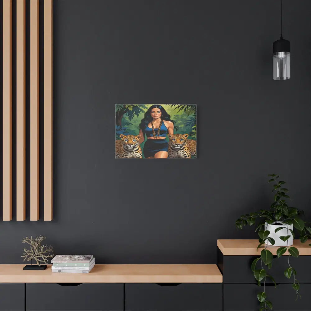 Guardians of the Jungle: Feline Harmony Graphic Novel Wildlife PortraitCanvas Canvas