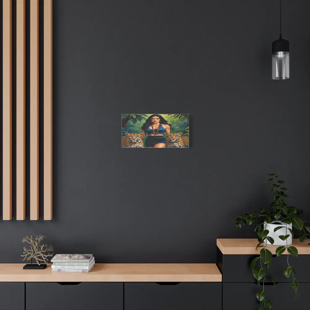 Guardians of the Jungle: Feline Harmony Graphic Novel Wildlife PortraitCanvas Canvas