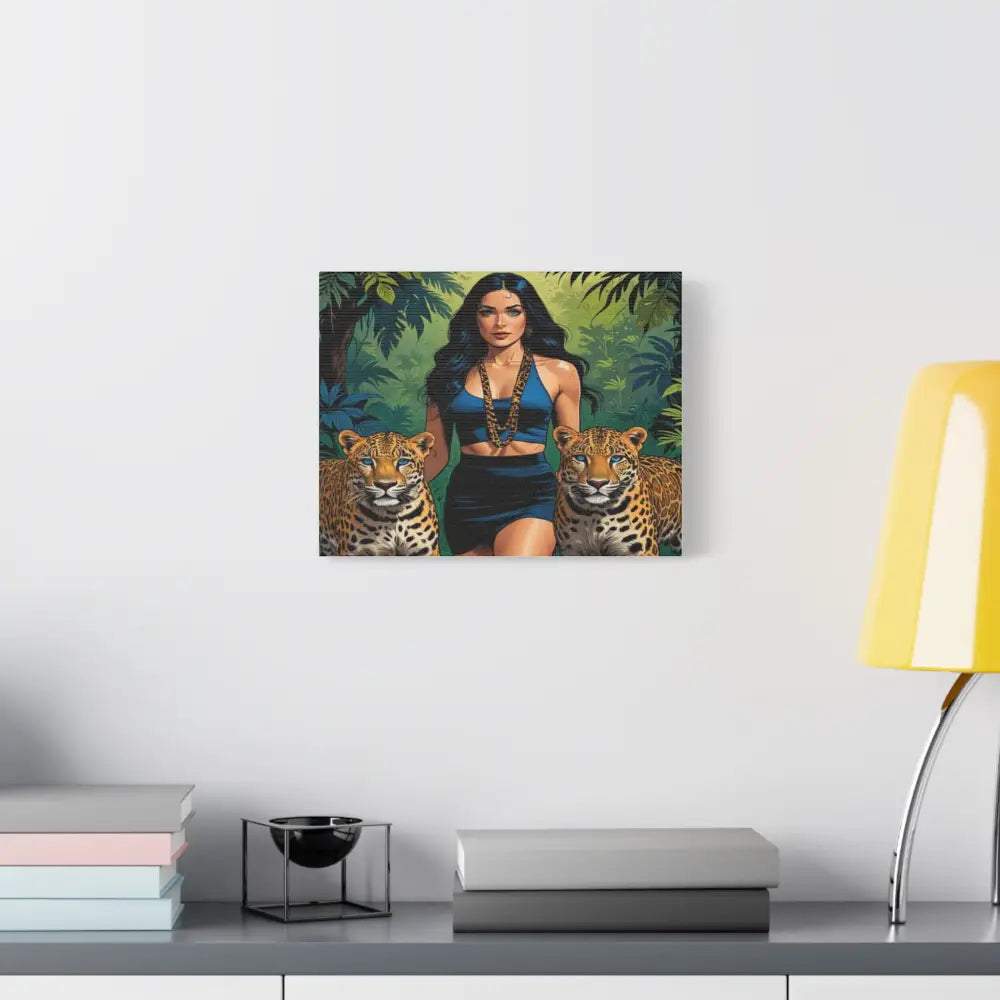 Guardians of the Jungle: Feline Harmony Graphic Novel Wildlife PortraitCanvas Canvas