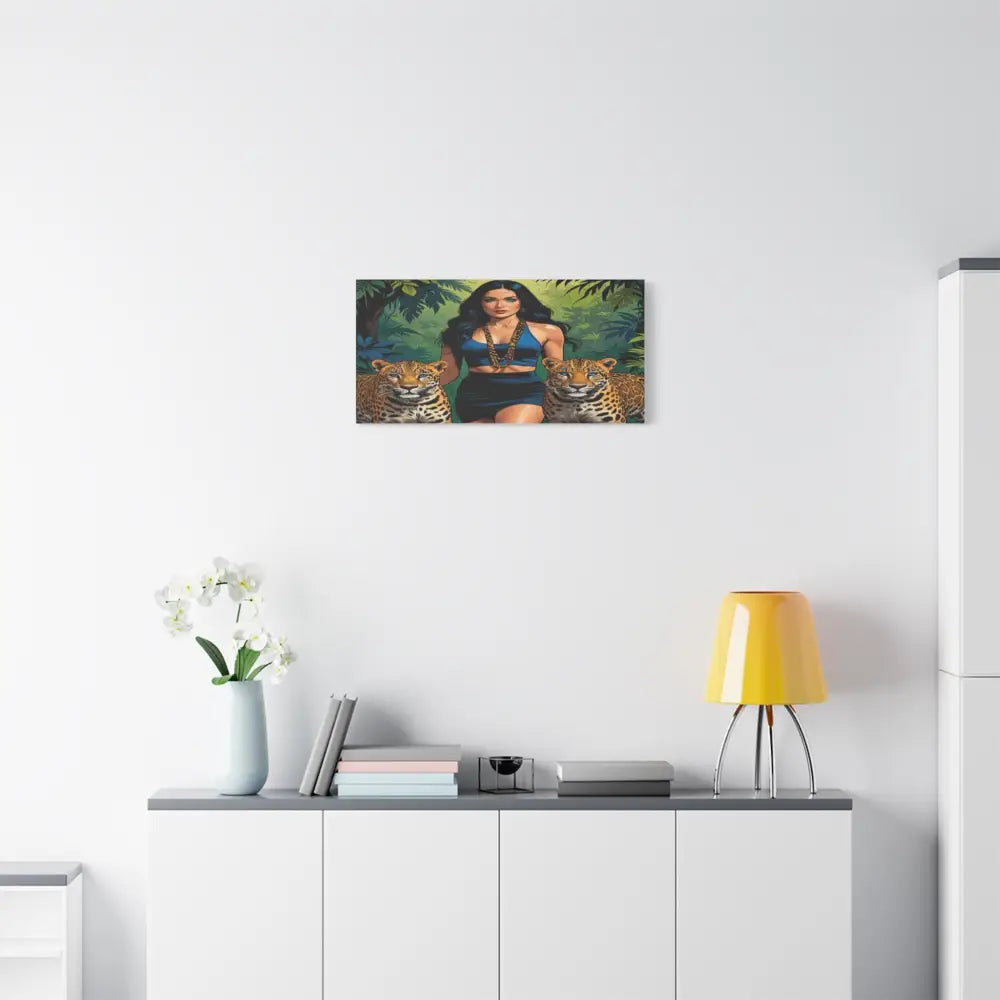 Guardians of the Jungle: Feline Harmony Graphic Novel Wildlife PortraitCanvas Canvas