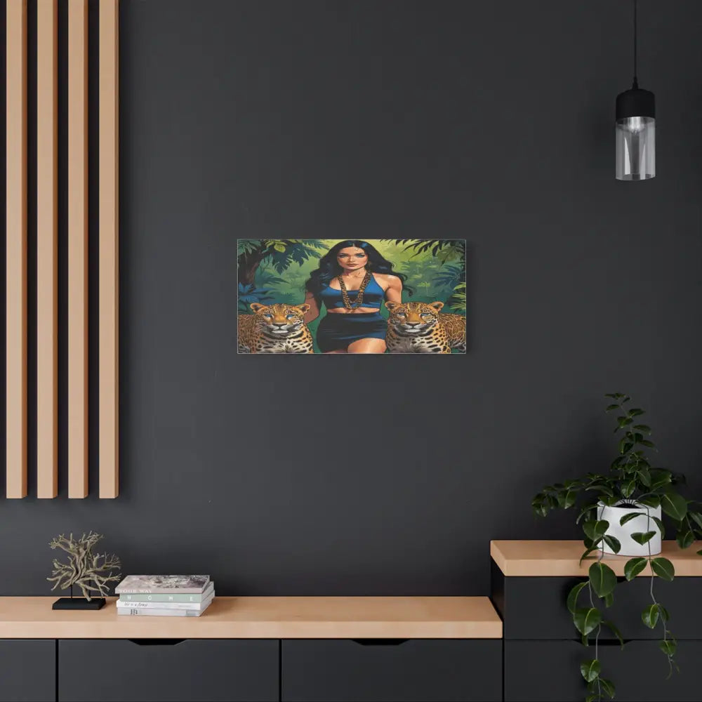 Guardians of the Jungle: Feline Harmony Graphic Novel Wildlife PortraitCanvas Canvas