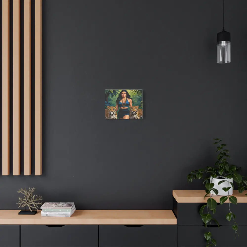Guardians of the Jungle: Feline Harmony Graphic Novel Wildlife PortraitCanvas Canvas