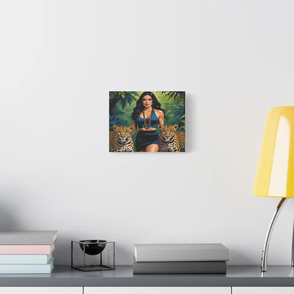 Guardians of the Jungle: Feline Harmony Graphic Novel Wildlife PortraitCanvas Canvas