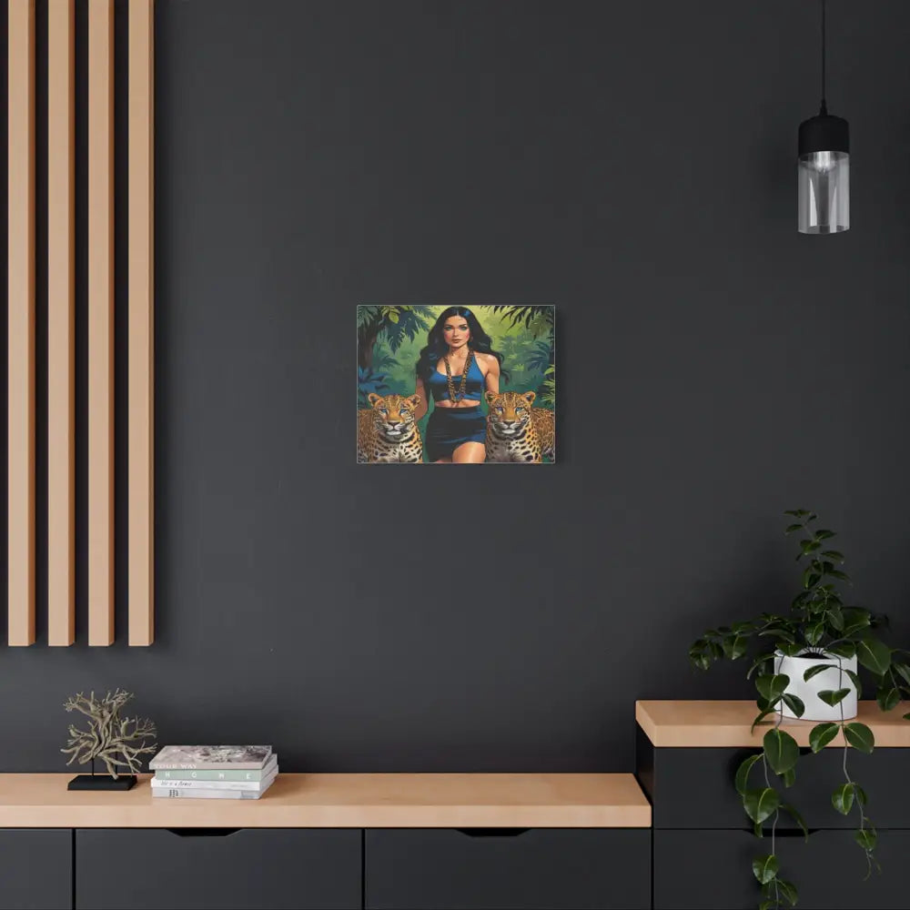 Guardians of the Jungle: Feline Harmony Graphic Novel Wildlife PortraitCanvas Canvas