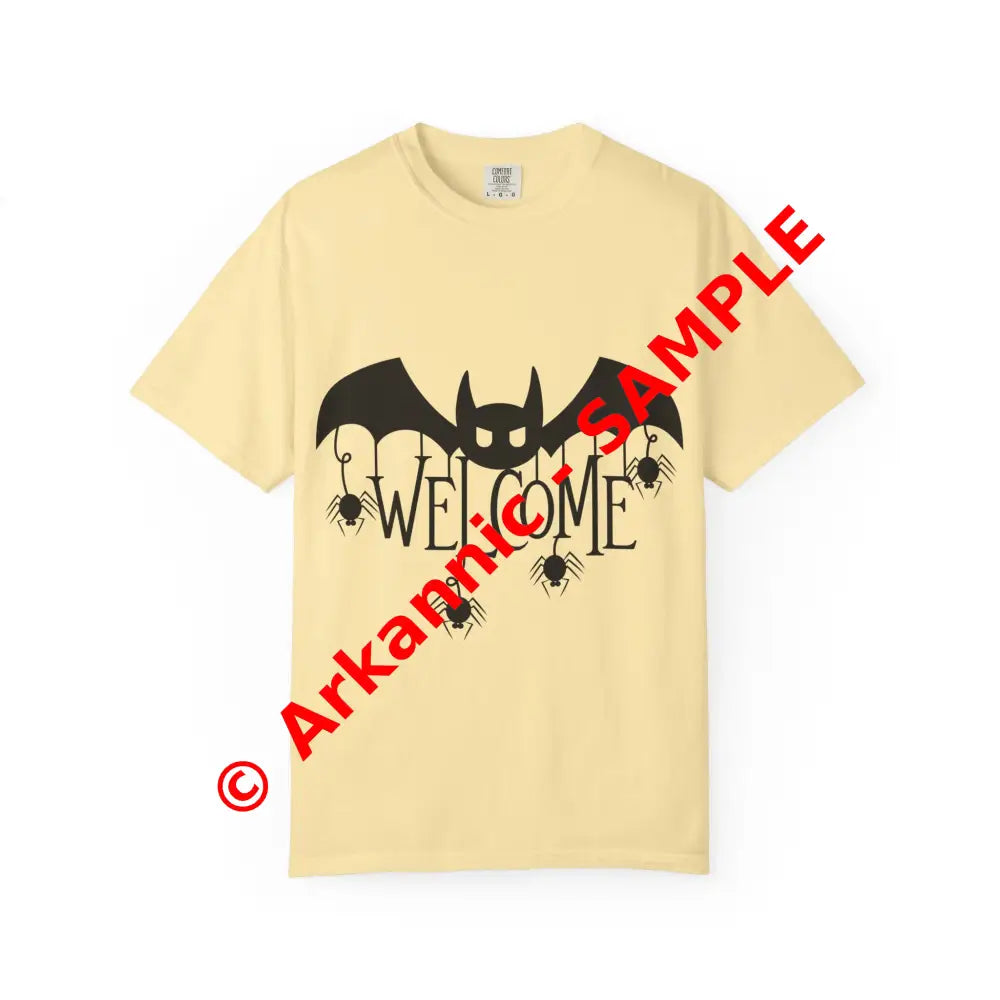 Halloween-Themed Unisex T-Shirt with Spooky Welcome Design Perfect for Fall Costume Parties Gift for Halloween Lovers
