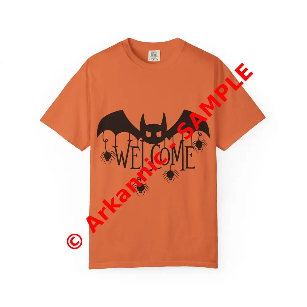 Halloween-Themed Unisex T-Shirt with Spooky Welcome Design Perfect for Fall Costume Parties Gift for Halloween Lovers