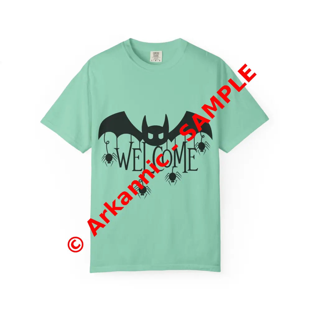 Halloween-Themed Unisex T-Shirt with Spooky Welcome Design Perfect for Fall Costume Parties Gift for Halloween Lovers
