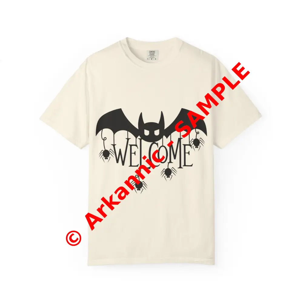 Halloween-Themed Unisex T-Shirt with Spooky Welcome Design Perfect for Fall Costume Parties Gift for Halloween Lovers