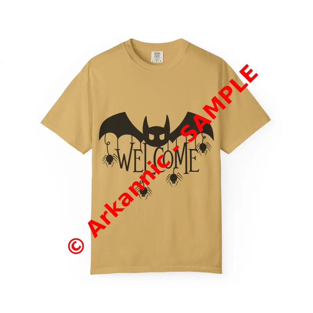 Halloween-Themed Unisex T-Shirt with Spooky Welcome Design Perfect for Fall Costume Parties Gift for Halloween Lovers