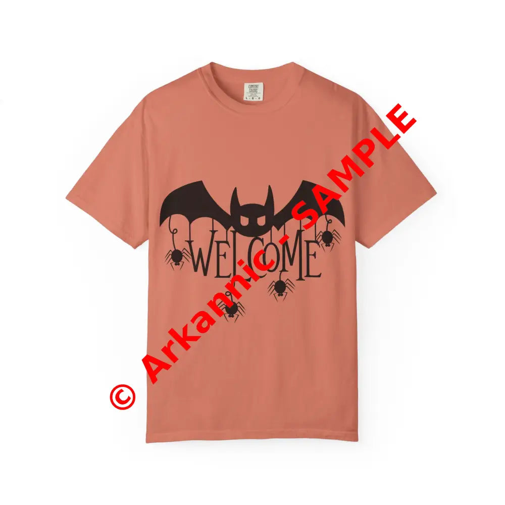 Halloween-Themed Unisex T-Shirt with Spooky Welcome Design Perfect for Fall Costume Parties Gift for Halloween Lovers