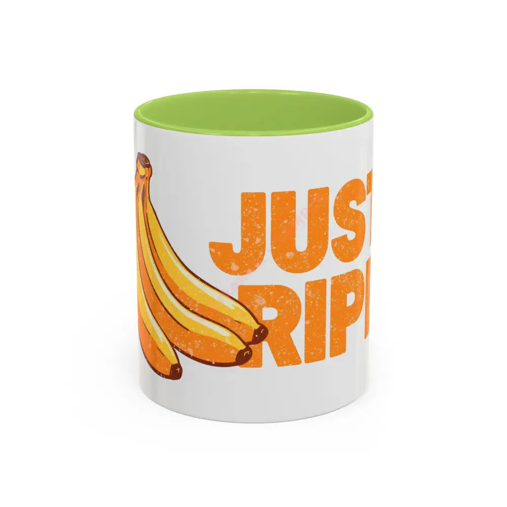 Just Ripe Coffee Mug | Funny Banana Design | Playful Gift for Coffee & Tea Lovers 11oz / Light Green Mug