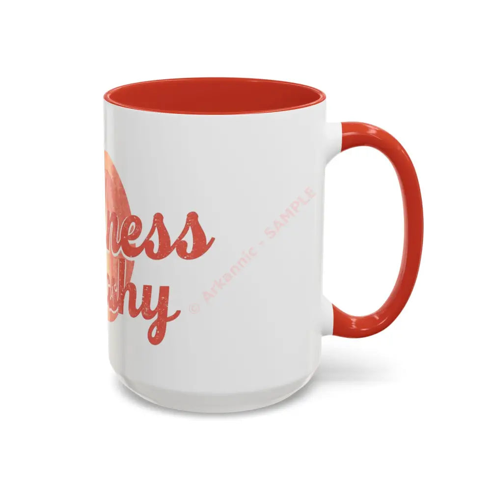 Kindness Is Peachy Coffee Mug | Positive Quote Mug | Cute Peach Design Cup for Coffee & Tea Lovers Mug