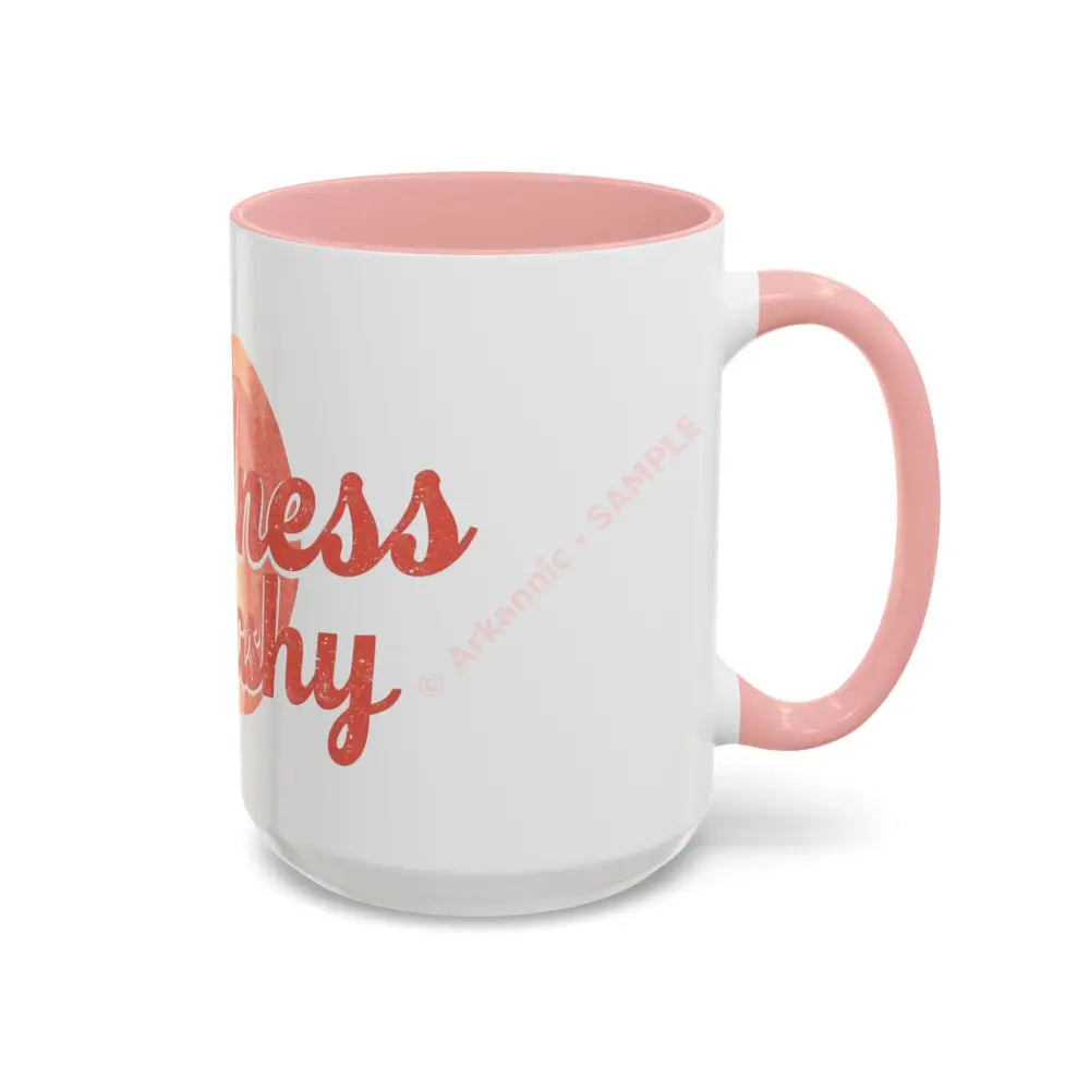 Kindness Is Peachy Coffee Mug | Positive Quote Mug | Cute Peach Design Cup for Coffee & Tea Lovers Mug