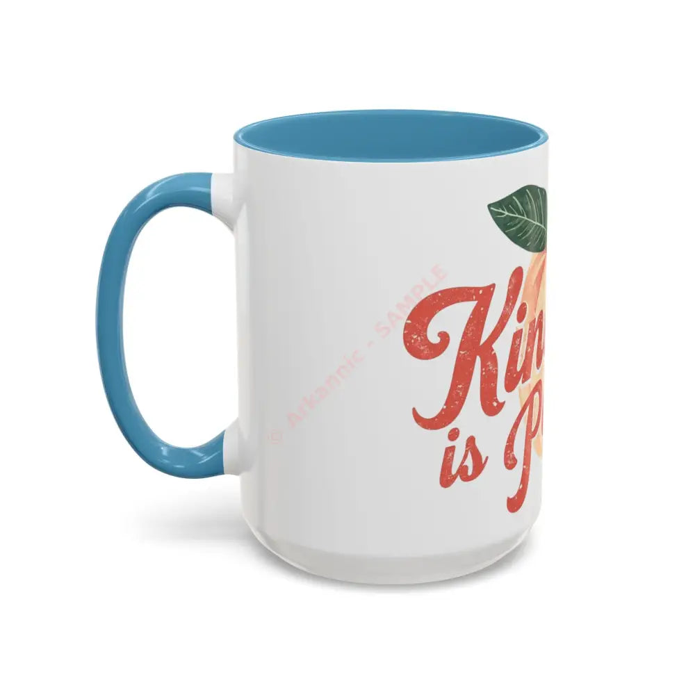 Kindness Is Peachy Coffee Mug | Positive Quote Mug | Cute Peach Design Cup for Coffee & Tea Lovers Mug