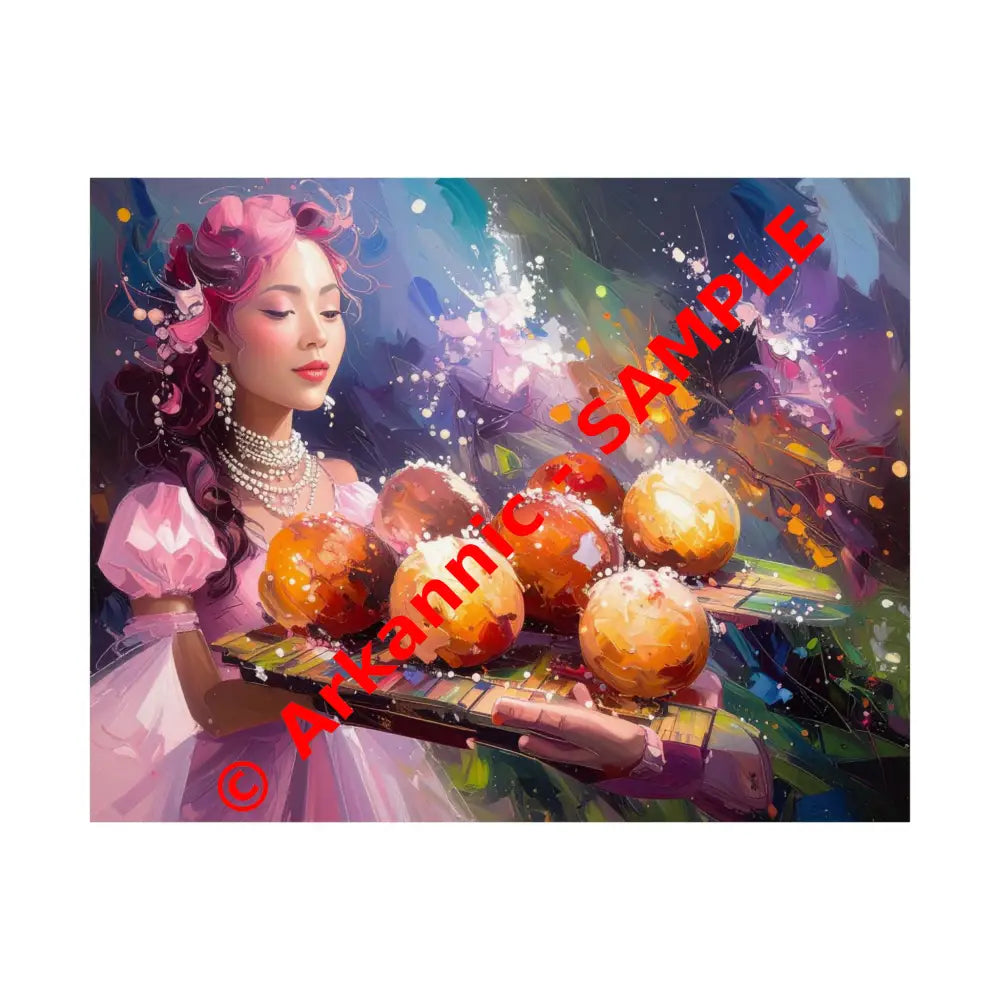 Luminous Reverie: Chromatic Dreamscape Digital Impressionist Portrait Poster 14″ x 11″ Poster