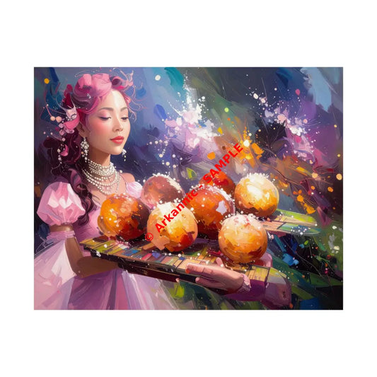 Luminous Reverie: Chromatic Dreamscape Digital Impressionist Portrait Poster 14″ x 11″ Poster