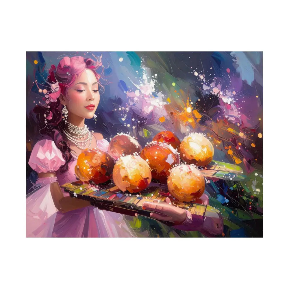 Luminous Reverie: Chromatic Dreamscape Digital Impressionist Portrait Poster 14″ x 11″ Poster