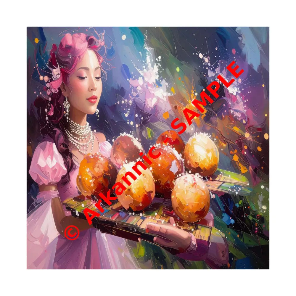 Luminous Reverie: Chromatic Dreamscape Digital Impressionist Portrait Poster 14’’ x 14’’ Poster
