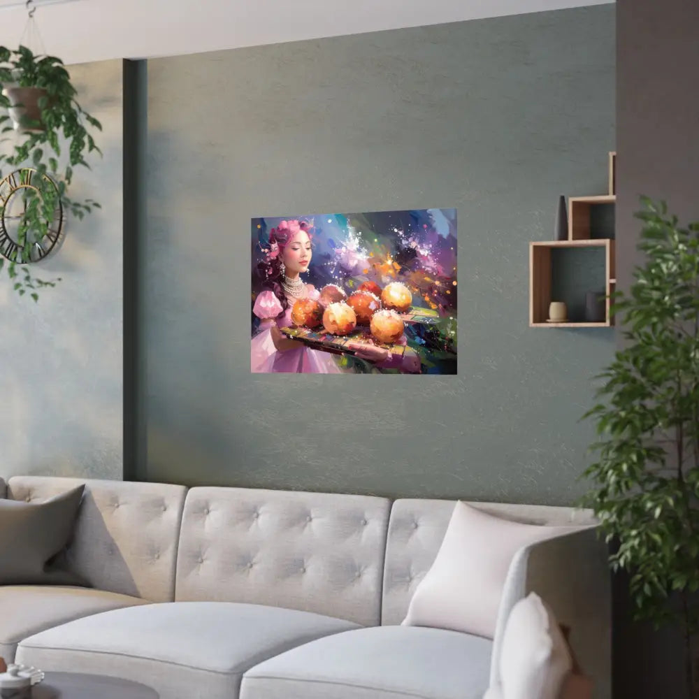 Luminous Reverie: Chromatic Dreamscape Digital Impressionist Portrait Poster Poster