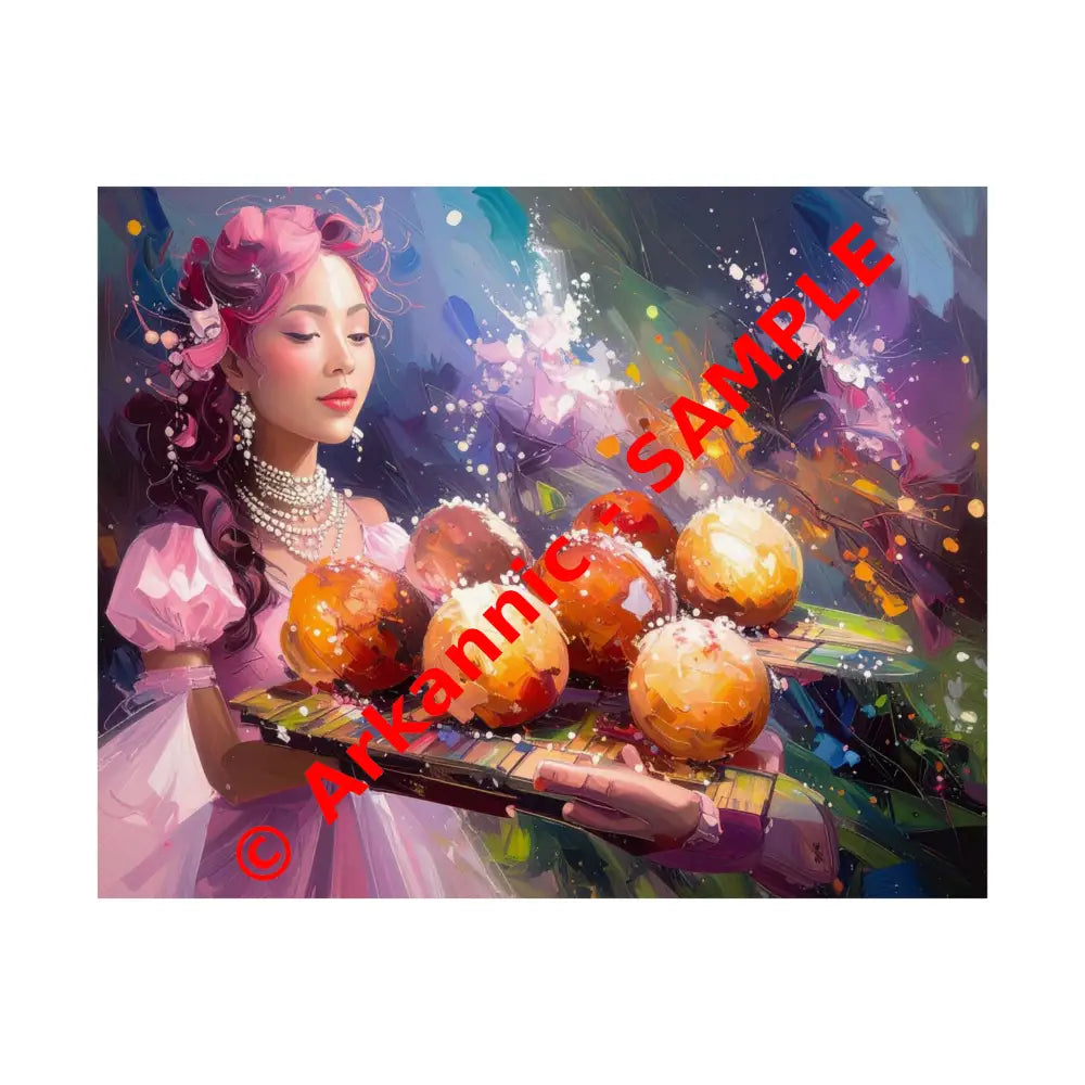 Luminous Reverie: Chromatic Dreamscape Digital Impressionist Portrait Poster 20″ x 16″ Poster
