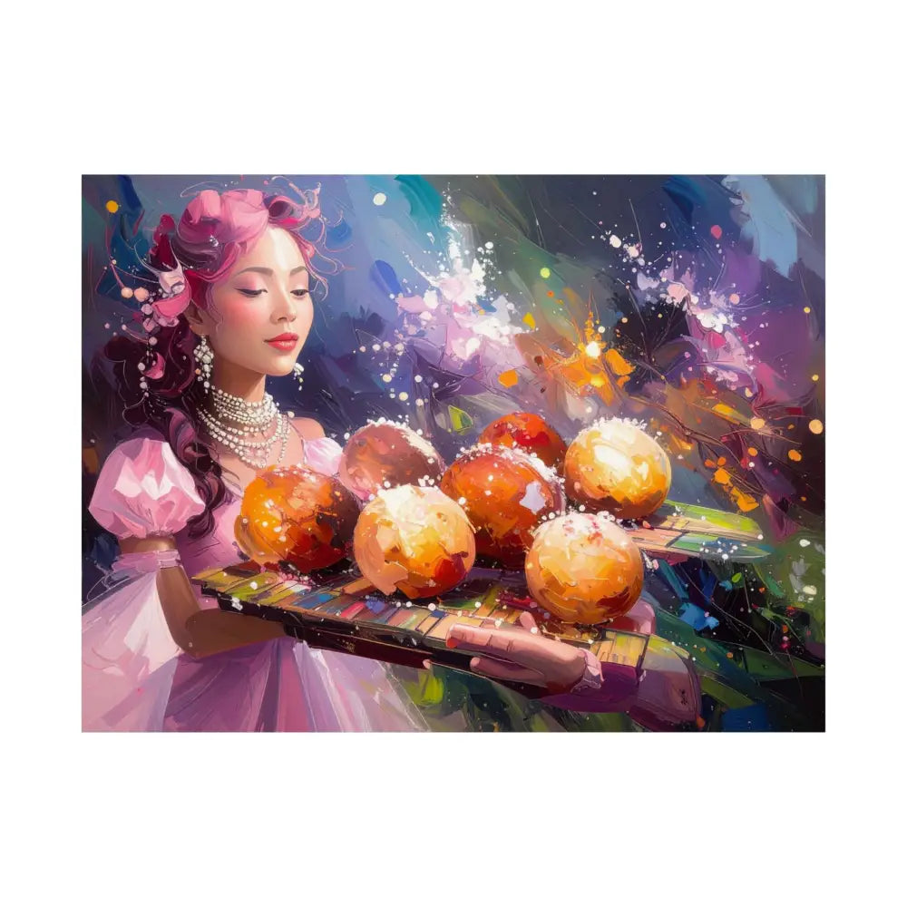 Luminous Reverie: Chromatic Dreamscape Digital Impressionist Portrait Poster 24″ x 18″ Poster