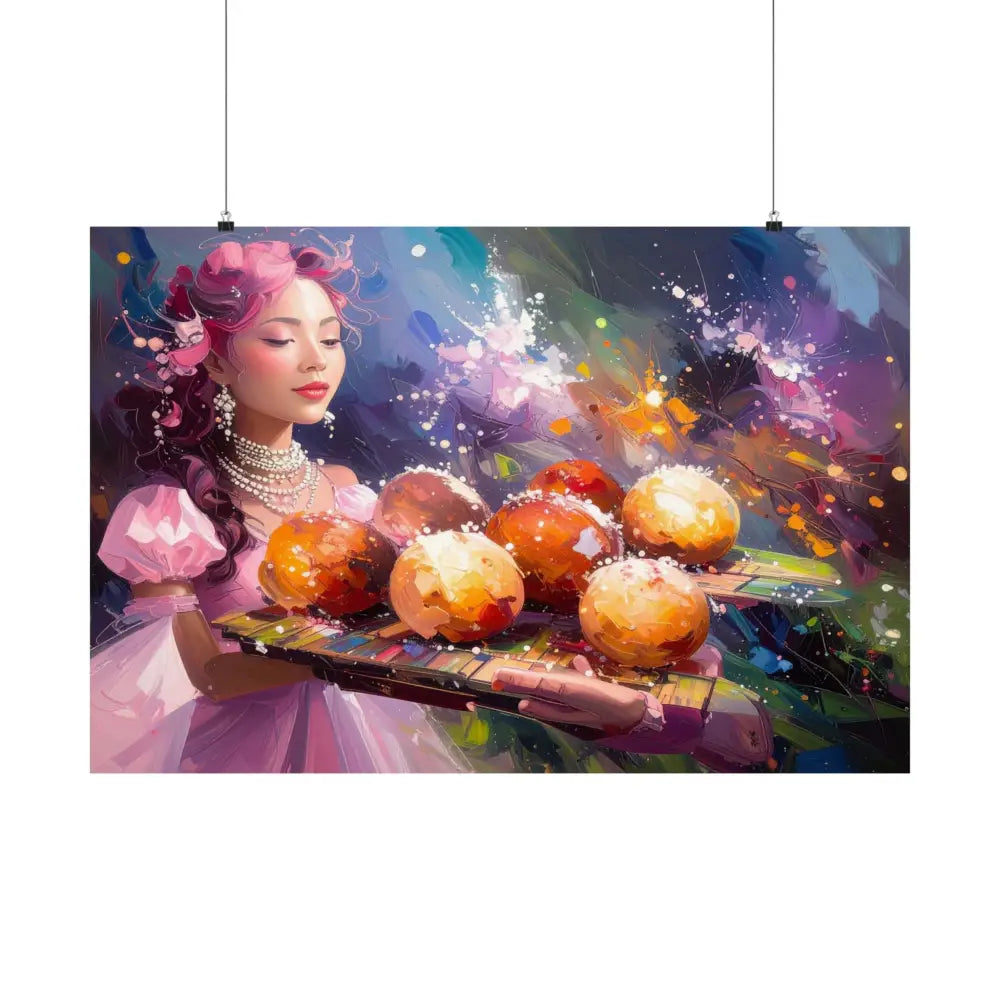 Luminous Reverie: Chromatic Dreamscape Digital Impressionist Portrait Poster Poster