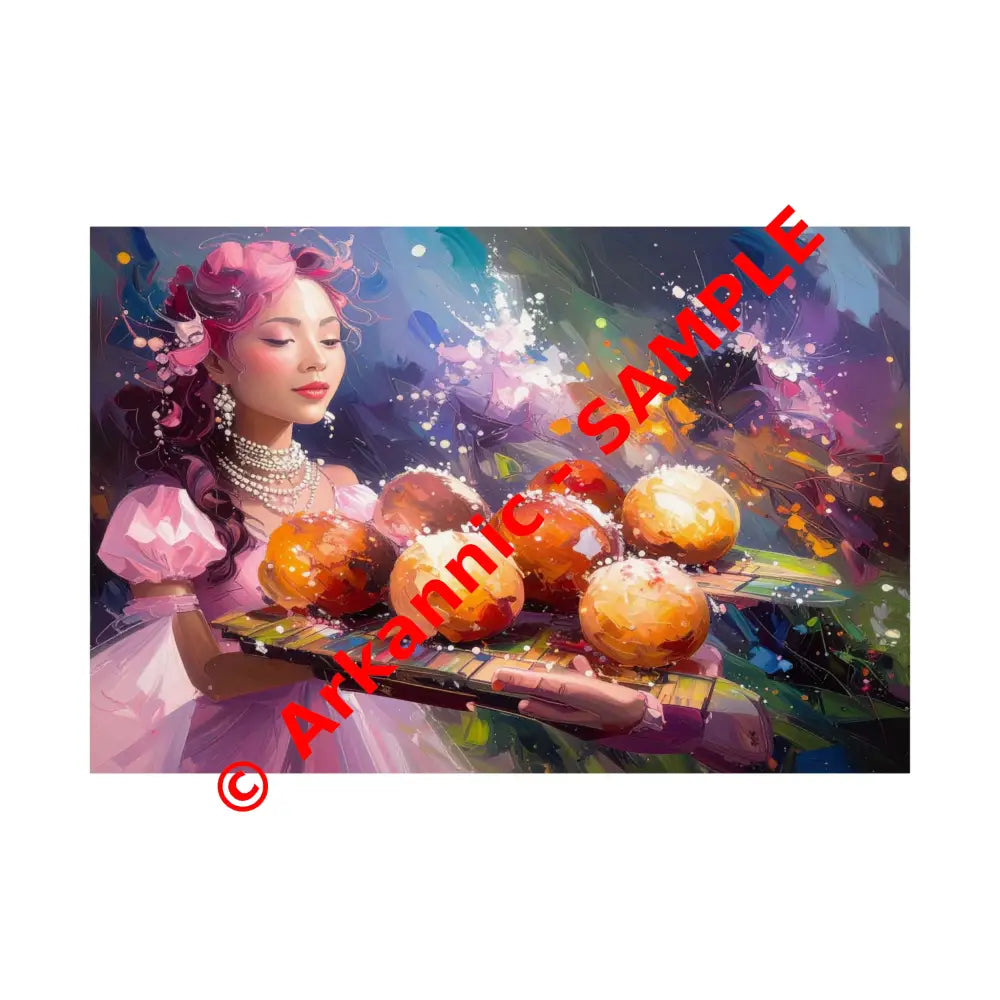 Luminous Reverie: Chromatic Dreamscape Digital Impressionist Portrait Poster 30″ x 20″ Poster
