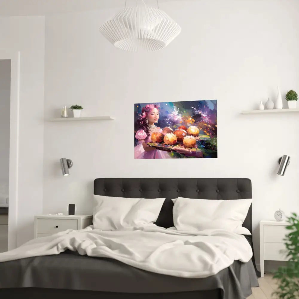Luminous Reverie: Chromatic Dreamscape Digital Impressionist Portrait Poster Poster