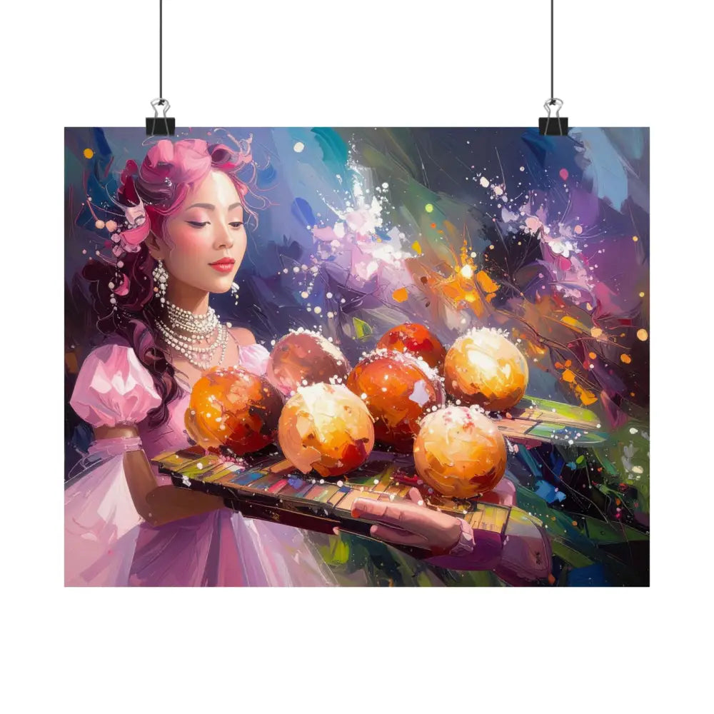 Luminous Reverie: Chromatic Dreamscape Digital Impressionist Portrait Poster Poster