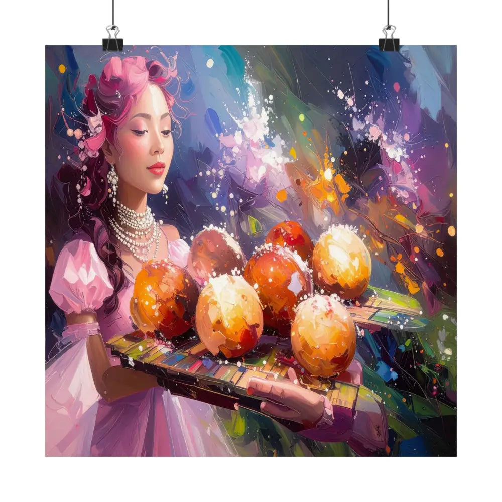 Luminous Reverie: Chromatic Dreamscape Digital Impressionist Portrait Poster Poster