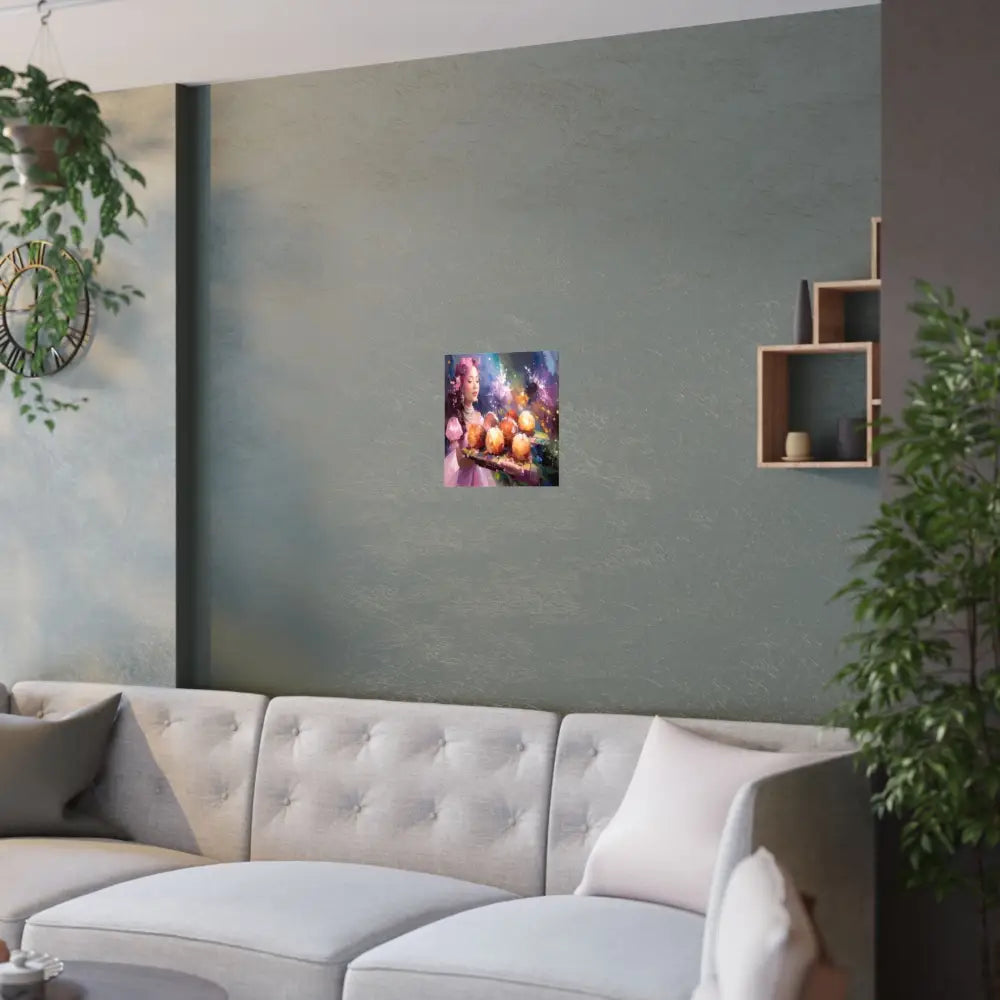 Luminous Reverie: Chromatic Dreamscape Digital Impressionist Portrait Poster Poster